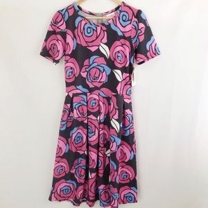 NWT LulaRoe Amelia Rose Print Dress